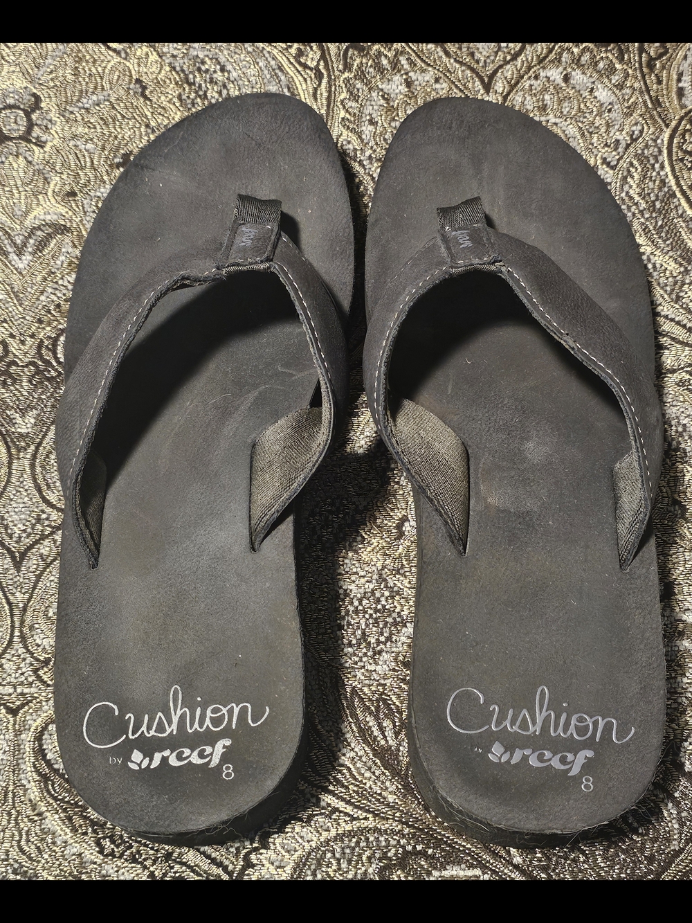 Reef Cushion Women's Black Flip Flops